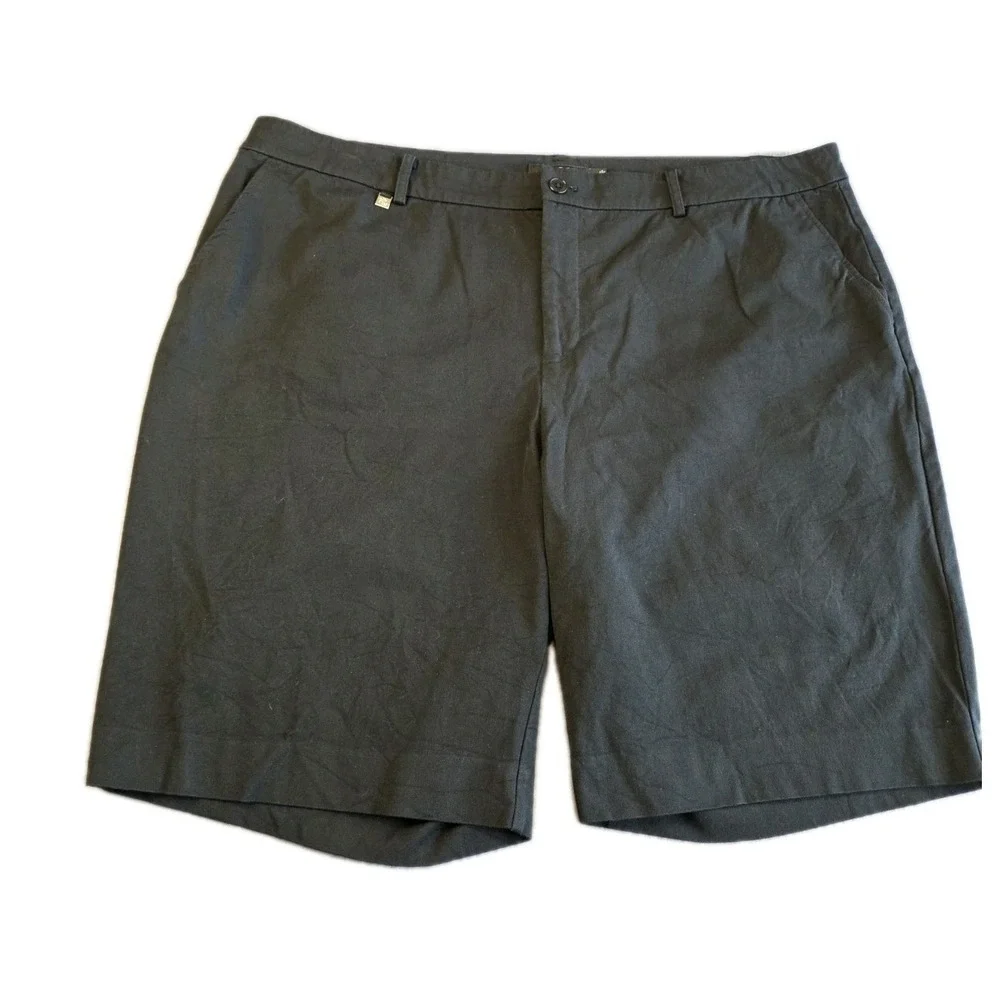 Lauren Ralph Lauren Womens 22W 22+‎ Plus Size Black Chino Shorts Classic Cotton